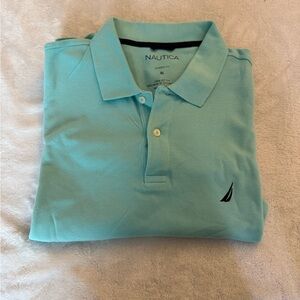 Nautica Men's Aqua Polo Shirt XL